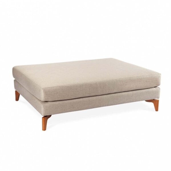 Horus Ottoman 50.3"L - Wood Legs