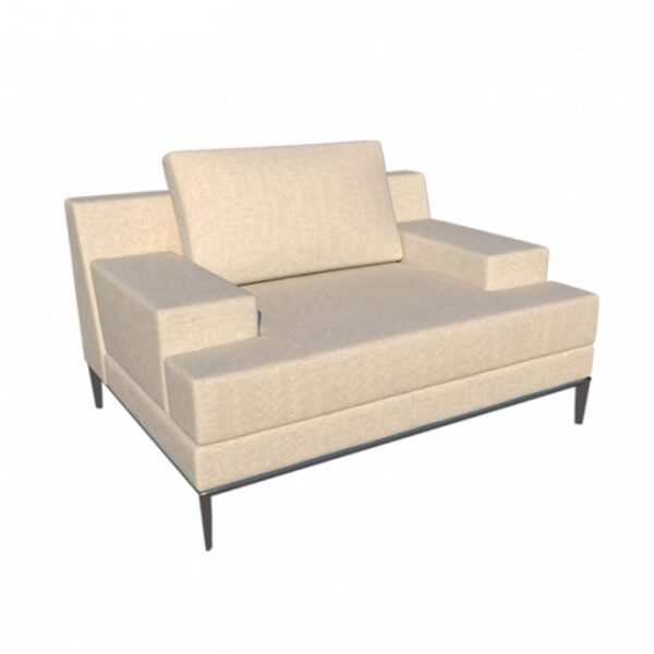 Zeus Sofa 50"L - Aluminum Legs