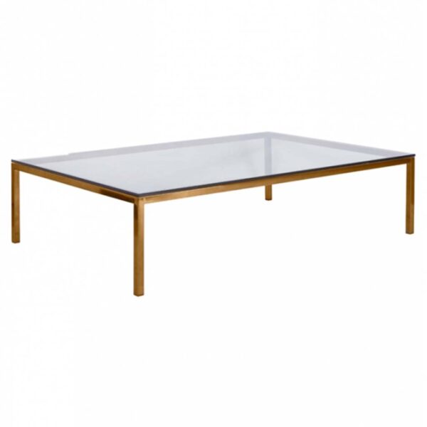 Austin Rectangular Coffee Table 53"L - Gold