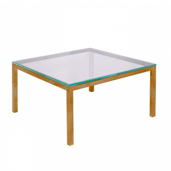 Austin Square Coffee Table 23.6"L - Gold