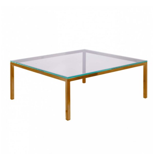 Austin Square Coffee Table 33.4"L - Gold