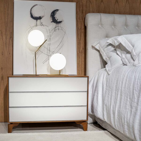 Poline Nighstand - Wood Front/3 Drawers