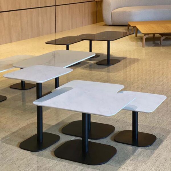 Fit Side Table 18.8"L - Carrara White