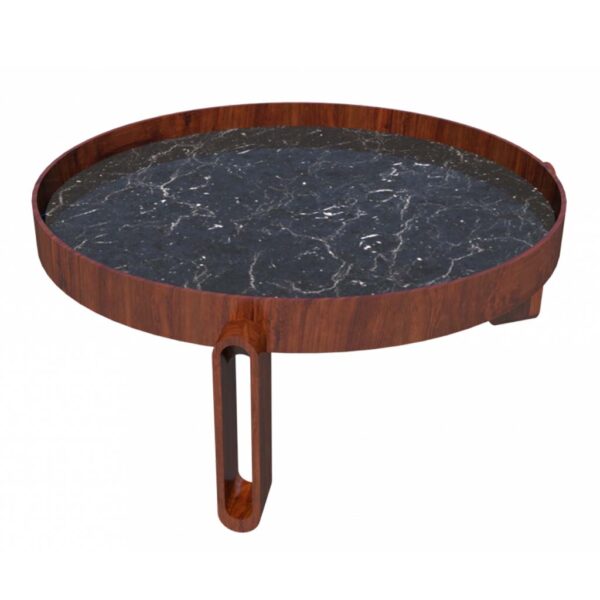 Ametista Coffee Table Ø22.8" - Black Top